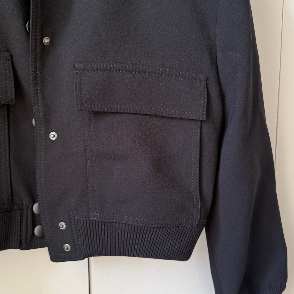 Zara Women's Black Bomber Jacket - Picture 4 of 5